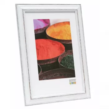 Einzelbilderrahmen Deknudt S221H3 Schwarz Weiß Holz 260x347 mm