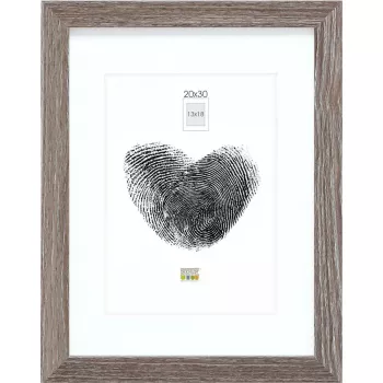 Bilderrahmen Deknudt S66KH3 Holz Graueiche 20x30 cm mit Passepartout