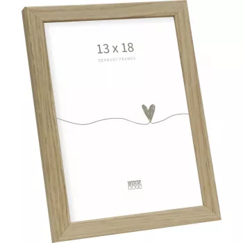 Bilderrahmen Deknudt S47CJ1 13x18 cm Massivholz Eiche — Holz-Bilderrahmen für Hochformat