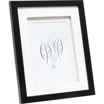 Fotorahmen Doppelpassepartout Deknudt S65KK2 Schwarz 13x13 cm