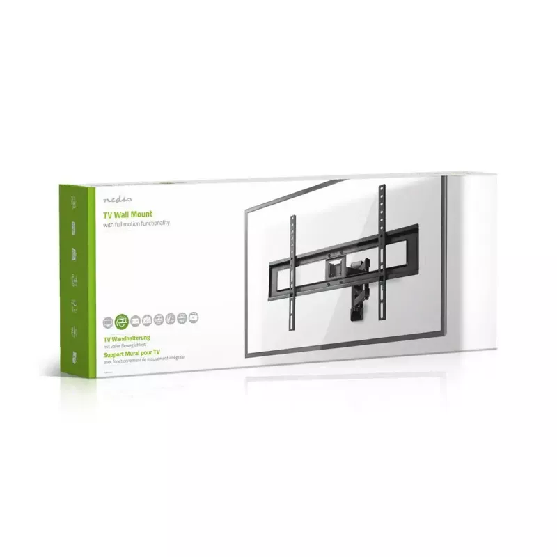 Nedis TVWM1550BK TV-Standfuß für Bildschirme von 94–177,8 cm (37–70 Zoll), max. VESA 600x400, max. Traglast 25 kg, schwarz