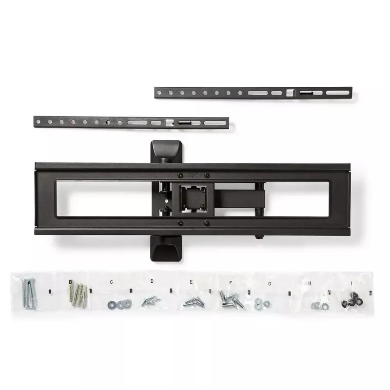 Nedis TVWM1550BK TV-Standfuß für Bildschirme von 94–177,8 cm (37–70 Zoll), max. VESA 600x400, max. Traglast 25 kg, schwarz