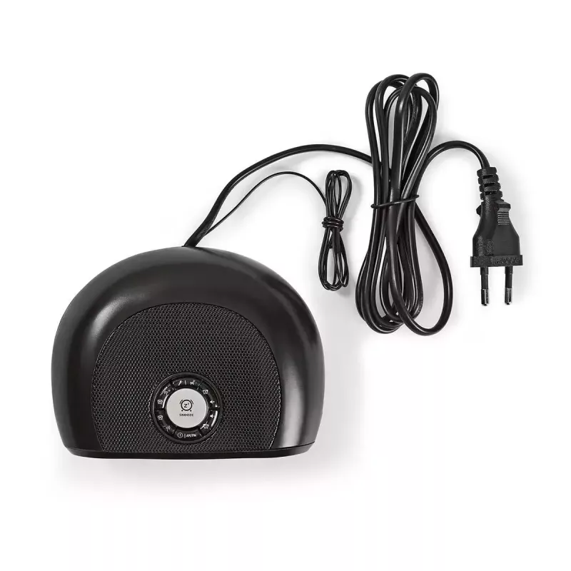 Digitaler Wecker Nedis CLAR001BK — LED-Anzeige, oval, 130×60×100 mm, 220–240 V, FM/AM, schwarz