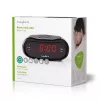 Digitaler Wecker Nedis CLAR001BK — LED-Anzeige, oval, 130×60×100 mm, 220–240 V, FM/AM, schwarz
