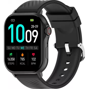 Smartwatch DENVER SWG-159B — schwarz, Handgelenk-Wearable mit Touchscreen und Fitnessfunktionen