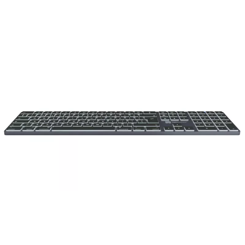 LogicKeyboard SKB-TM-UK Full-Size-Tastatur USB + Bluetooth, QWERTY UK English, Titanium