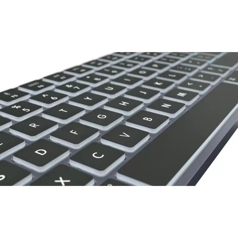 LogicKeyboard SKB-TM-UK Full-Size-Tastatur USB + Bluetooth, QWERTY UK English, Titanium