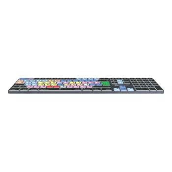 Full-size Bluetooth-Tastatur LogicKeyboard LKB-MCOM4-TM — QWERTZ deutsches Layout, 109 Tasten, Titanium grau
