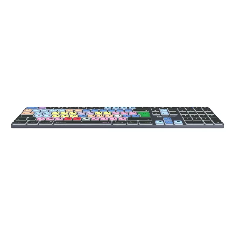 Full-size Bluetooth-Tastatur LogicKeyboard LKB-MCOM4-TM — QWERTZ deutsches Layout, 109 Tasten, Titanium grau