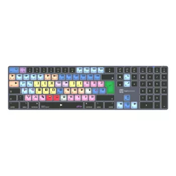 Full-size Bluetooth-Tastatur LogicKeyboard LKB-MCOM4-TM — QWERTZ deutsches Layout, 109 Tasten, Titanium grau