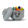 Mini-Aufbewahrungskopf 'Zombie' von room copenhagen – LEGO-kompatibler Aufbewahrungskopf, grau
