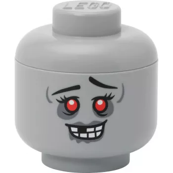 Mini-Aufbewahrungskopf 'Zombie' von room copenhagen – LEGO-kompatibler Aufbewahrungskopf, grau