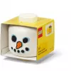 Storage Head Snowman mini von Room Copenhagen – LEGO-kompatibler Spielzeug- und Baustein-Organizer, weiß