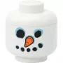 Storage Head Snowman mini von Room Copenhagen – LEGO-kompatibler Spielzeug- und Baustein-Organizer, weiß