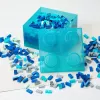 Storage Brick 4 Top Lid Glitter by room copenhagen — hellblau/transparent LEGO-artige Aufbewahrungsbox