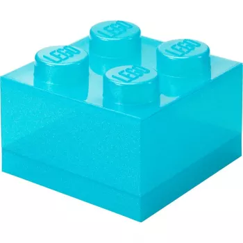 Storage Brick 4 Top Lid Glitter by room copenhagen — hellblau/transparent LEGO-artige Aufbewahrungsbox