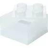 Storage Brick 4 Top Lid Glitter (transparent) von room copenhagen — LEGO-kompatible Aufbewahrungsbox, 4 Noppen, transparent glitzernd