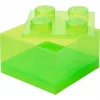 Storage Brick 4 Deckel Translucent (hellgrün/transparent) von room copenhagen – LEGO-kompatibler Kunststoff-Aufbewahrungsbehälter