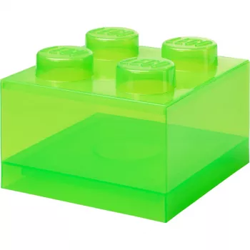 Storage Brick 4 Deckel Translucent (hellgrün/transparent) von room copenhagen – LEGO-kompatibler Kunststoff-Aufbewahrungsbehälter
