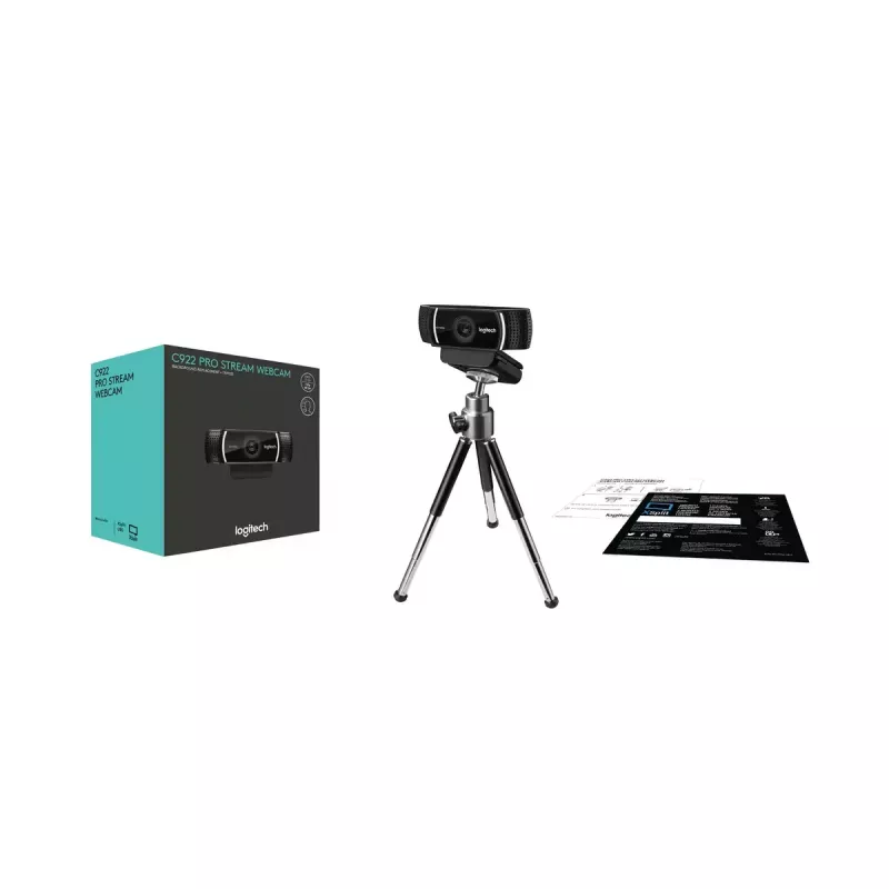 Webcam Logitech C922 Pro Stream 1920 x 1080 Pixel USB Schwarz