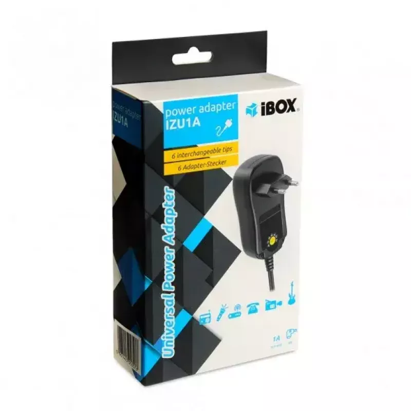 Netzteil IBOX IZU1A für den Innenbereich 100–240 V Schwarz, 75×35×43 mm