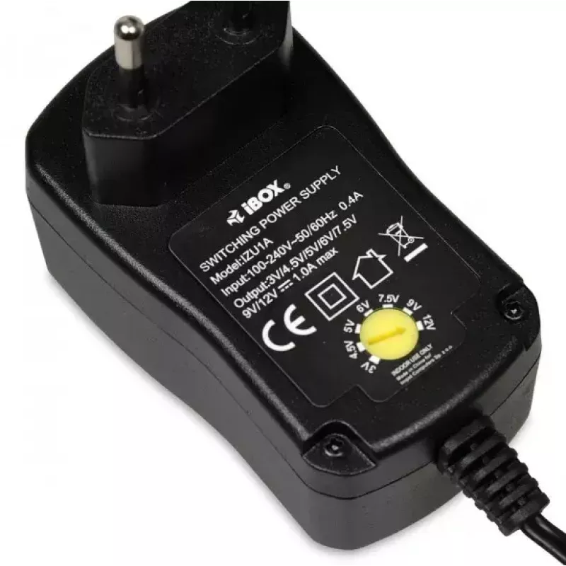 Netzteil IBOX IZU1A für den Innenbereich 100–240 V Schwarz, 75×35×43 mm