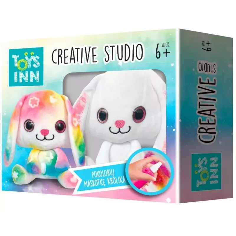 Creative Studio Stnux Bastelset Kaninchen-Plüschtier zum Ausmalen – Malset für Kinder