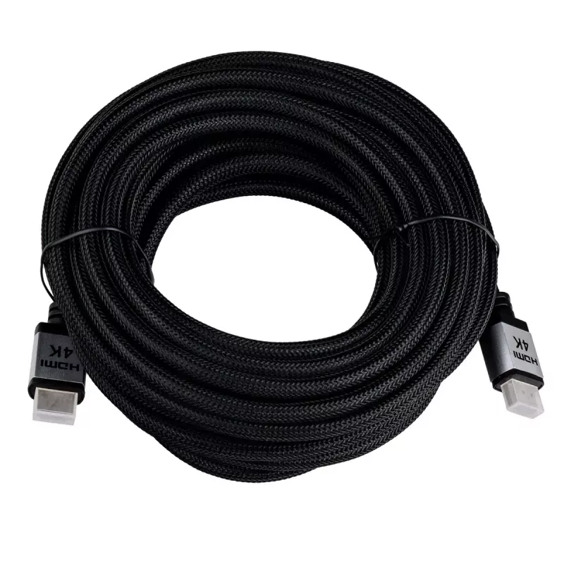 Akyga AK-HD-100P HDMI-2.0-Kabel, umflochten, PRO-Serie, 10 m, schwarz