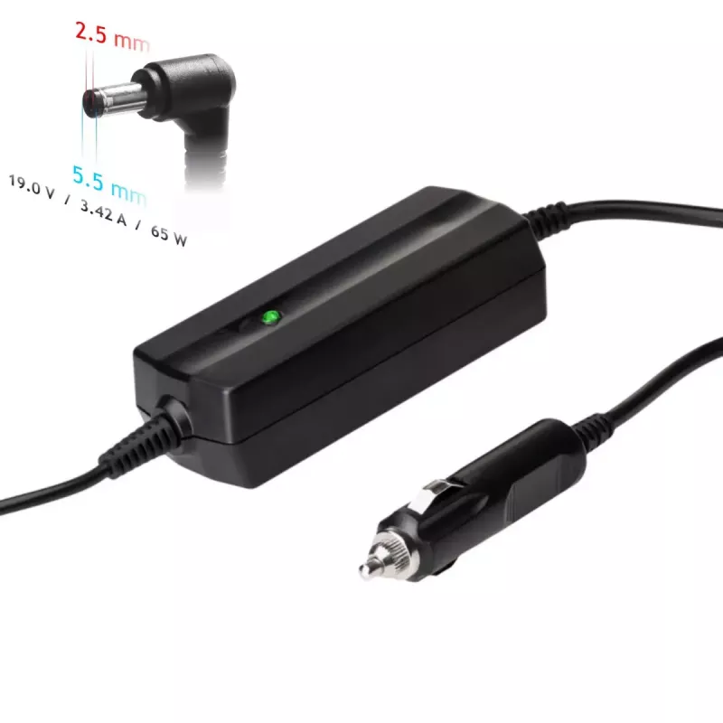 Akyga AK-ND-31 Kfz-Notebook-Netzteil für Asus / Toshiba, 65 W, 19 V / 3,42 A, 5,5 x 2,5 mm, 12 V Eingang