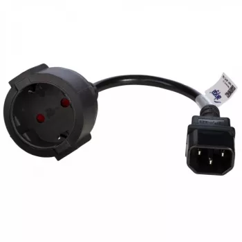 Akyga AK-PC-10A Netzkabel — CEE7/4 auf IEC, 0,15 m, 10 A, 250 V, schwarz