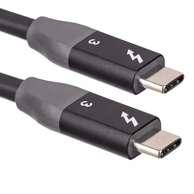 Akyga AK-USB-34 USB-C-auf-USB-C-Thunderbolt-3-Kabel, 40 Gbit/s, 100 W, 1,5 m, schwarz