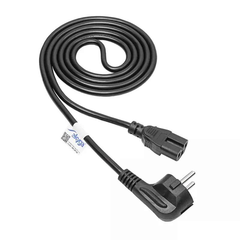 Netzkabel Akyga AK-UP-08 CEE 7/7 auf IEC C15, 1,8 m Länge