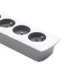 Stromverteiler Qoltec 50297 1,8 m 6 AC-Steckdosen Innenbereich Grau Weiß