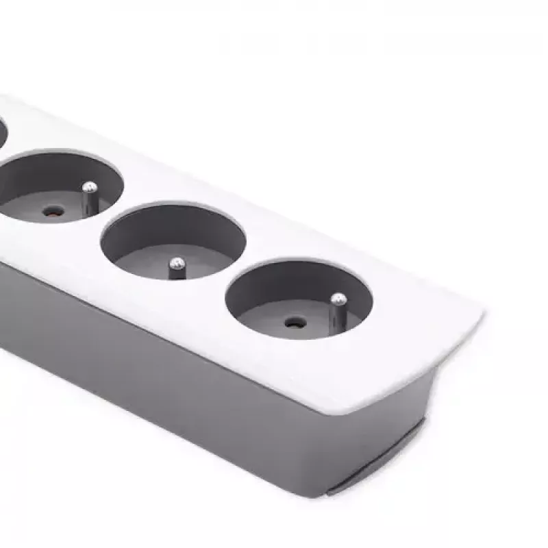 Stromverteiler Qoltec 50297 1,8 m 6 AC-Steckdosen Innenbereich Grau Weiß