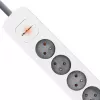 Stromverteiler Qoltec 50297 1,8 m 6 AC-Steckdosen Innenbereich Grau Weiß