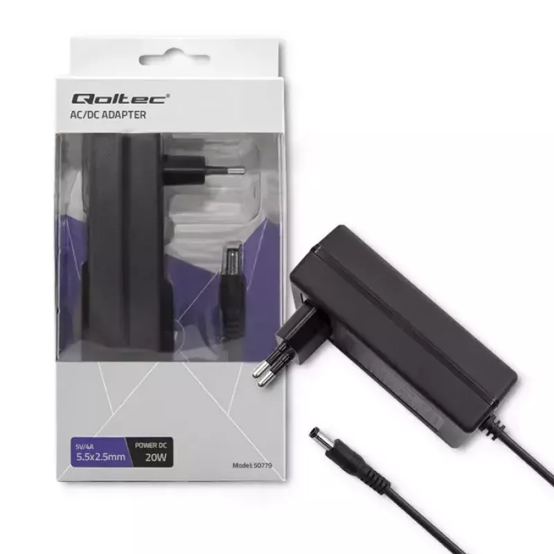 Netzteil Qoltec 50779 Indoor 20 W Schwarz
