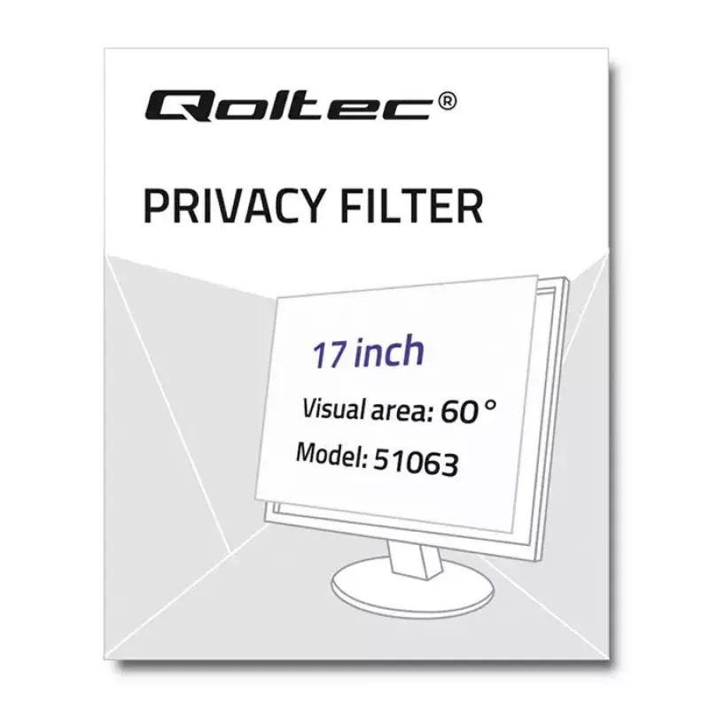 Rahmenloser Displayschutzfilter Qoltec 51063 43,2 cm (17 Zoll)