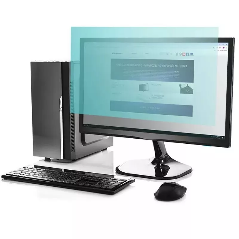 Bildschirmschutzfolie QOLTEC 51073 – 21,5 Zoll matt entspiegelt Anti-Blaulichtfilter
