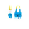 Glasfaserkabel LANBERG FO-SULU-SD11-0020-YE, 2 m, G.657.A1, SC auf LC, gelb