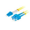 Glasfaserkabel LANBERG FO-SULU-SD11-0020-YE, 2 m, G.657.A1, SC auf LC, gelb