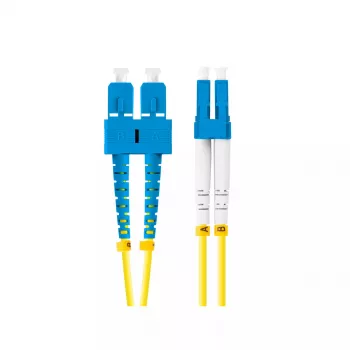 Glasfaserkabel LANBERG FO-SULU-SD11-0020-YE, 2 m, G.657.A1, SC auf LC, gelb