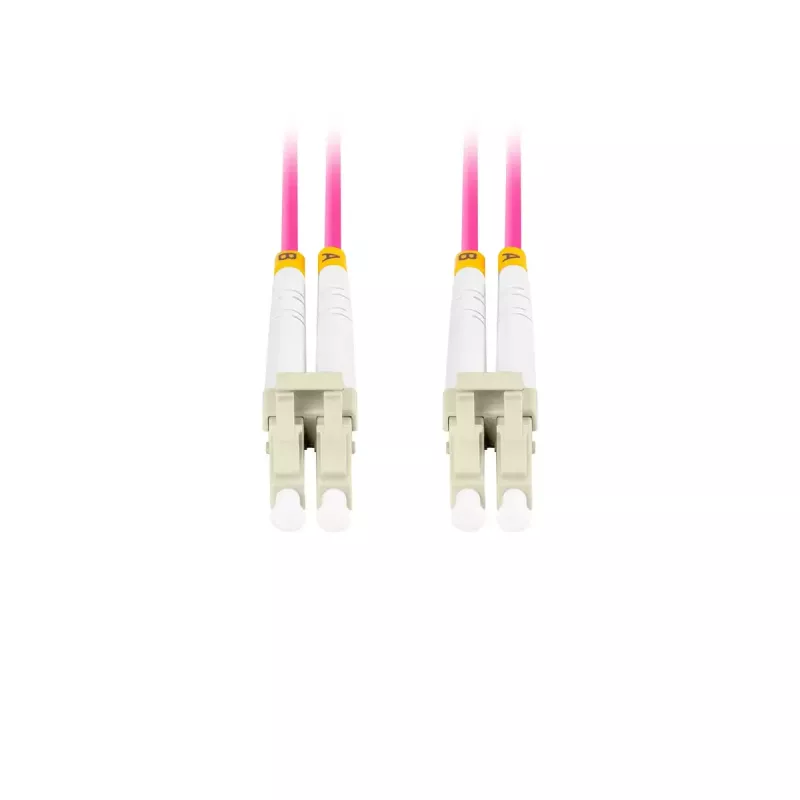 Glasfaserkabel LANBERG FO-LULU-MD41-0010-VT, 1 m, OM4, LC–LC, Violett
