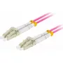 Glasfaser-Patchkabel LANBERG MM LC/UPC-LC/UPC Duplex 3,0 mm OM4 50/125 LSZH 0,5 m lila