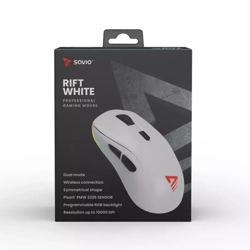 Maus Savio RIFT WHITE Bluetooth USB Typ-A