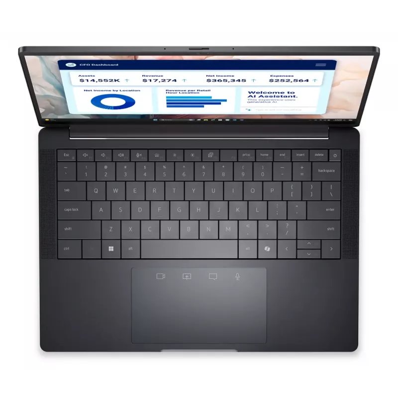 Laptop Dell Pro 13 Premium PA13250 — Intel Core Ultra 7 268V, 13,3 Zoll Quad HD+ Touch, 32 GB LPDDR5x, 512 GB SSD, Windows 11 Pro, Grau