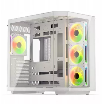 ATX Mid Tower Gehäuse KRUX Empero ARGB Weiß KRXD014 mit ARGB-Lüftern