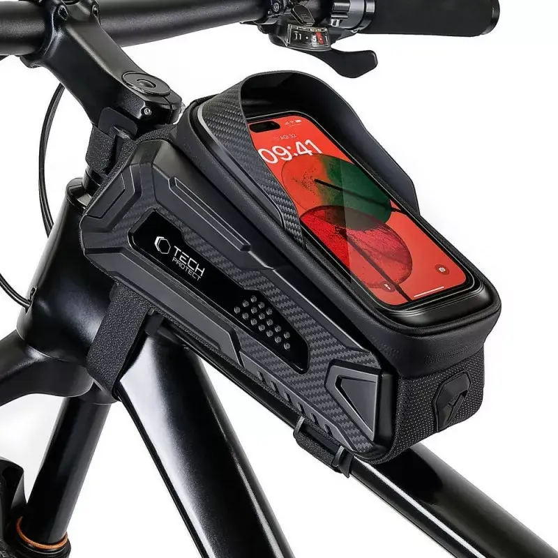 Fahrradhalterung Tech-Protect V2 L schwarz für Handys — Lenker-Handyhalterung, verstellbare Größe