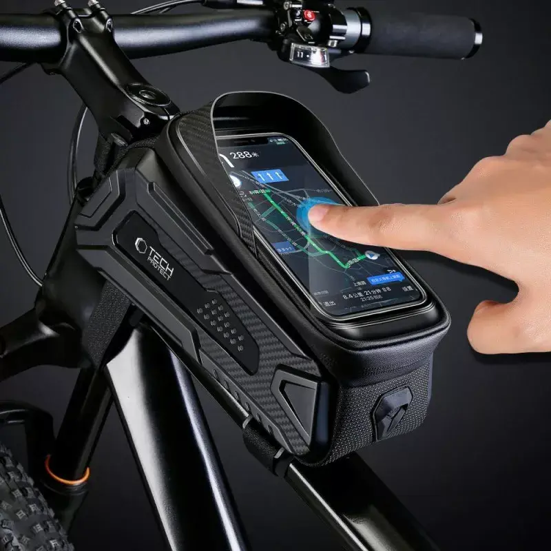Fahrradhalterung Tech-Protect V2 L schwarz für Handys — Lenker-Handyhalterung, verstellbare Größe