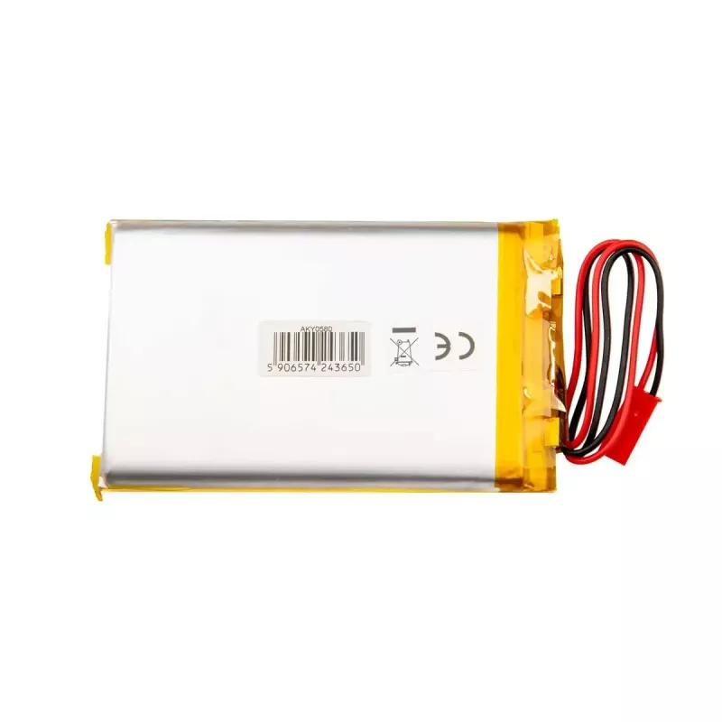 Batterie Akyga AKY0580 Handy-Ersatzteil, Li-Ion, 50×80×8 mm, Silber