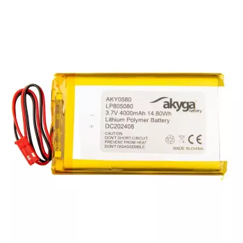 Batterie Akyga AKY0580 Handy-Ersatzteil, Li-Ion, 50×80×8 mm, Silber